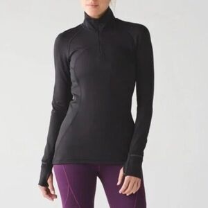 Lululemon First Mile Pullover 1/2 Zip Black Size 8